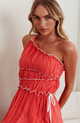 Brianna Coral Maxi Dress